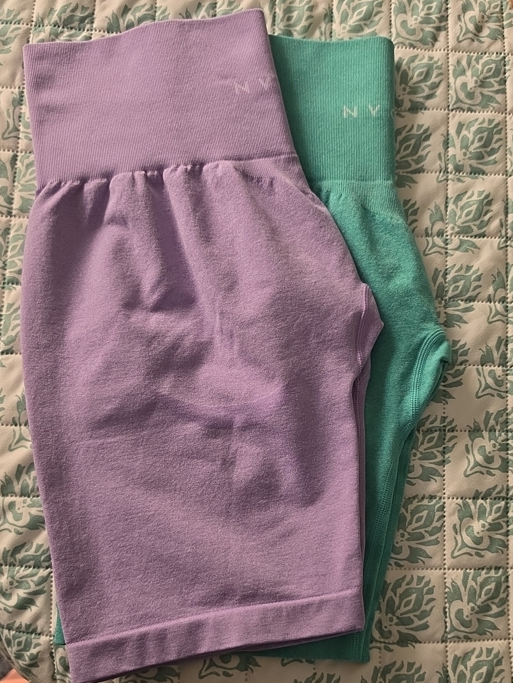 NVGTN Lavender & Mint Seamless High-Waist Girls' Shorts (2-Pack)